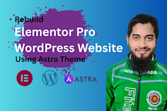 rebuild customize wordpress website