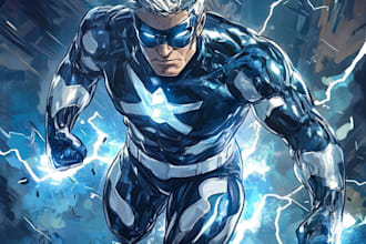 design you into superhero comic cartoon character