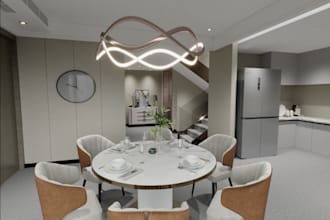 do 3d hair saloon interior, restaurant, workplace, cafe, render shop design