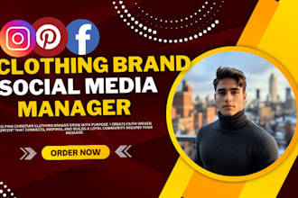 be your social media manager for christian clothing or tshirt brand store