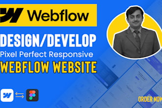 design and develop your website in webflow or framer