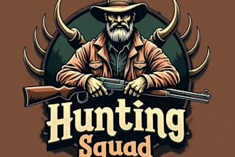 design high quality vintage hunting logo with free source file