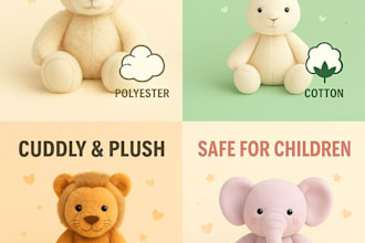 create cute product cards for kids and pets