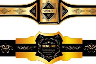 do cigar label, cigar logo, cigar band and cigar box design