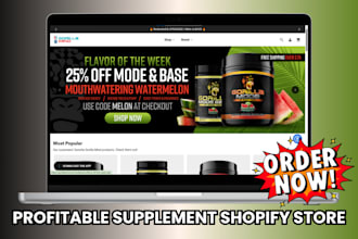 design health supplement website nutraceutical peptide nootropic shopify store
