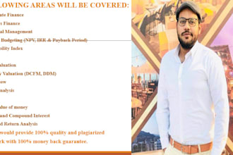 be your business finance and corporate finance tutor