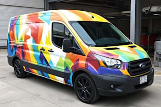 creative custom car wrap, van wrap, truck wrap, trailer wrap