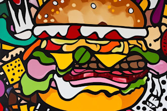 design food pop art of your food pop art