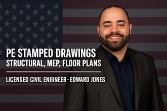 civil structural engineer, pe stamped permit drawings, floor, framing, mep plans