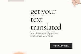 translate french and spanish to english and vice versa