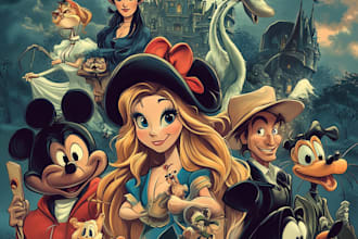 draw anime, disney, furry, or cartoon character for you