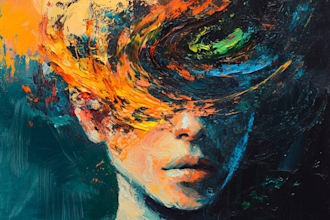 paint digital professional abstract art by hand