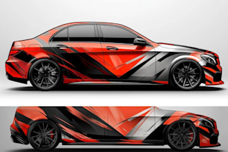 attractive car wrap design and vehicle wrap design