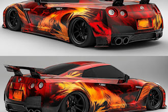 wrap design racing car wrap, car wrap design