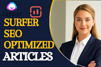 write surfer SEO optimized blog and articles using jasper ai