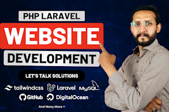 be full stack developer and PHP laravel developer for website development