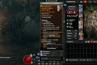 your character and farm items in an action rpg