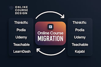 do online course creation, migration from podia to kajabi thinkific to teachable