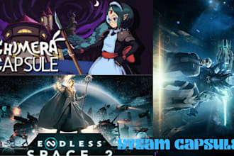 design steam capsule game banner game art game poster game UI store page art