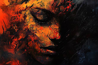 create abstract geometric digital art