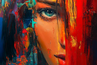 design abstract or watercolor canvas wall art in my style