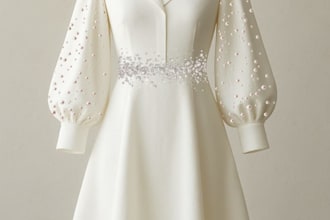 design a white vintage dress for women