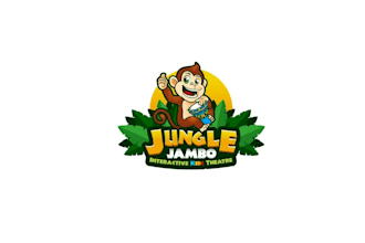 design fun playful kids theater production logo