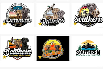 do breeding and training hunting dogs logo design