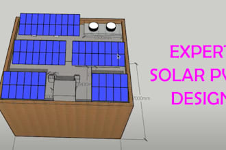 do solar pv system design in pvsyst, sketchup, and autocad