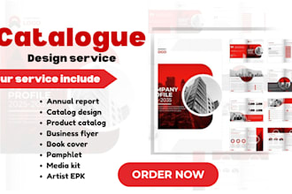 design product catalog, magazine layout, media kit, artist epk, annual report
