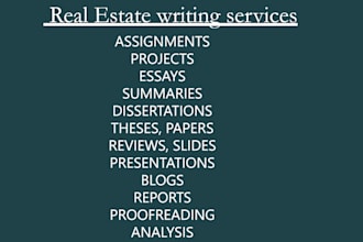 do real estate research, valuation appraisal, investment analysis, case study