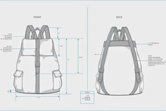 design backpack tech pack, bag tech pack, handbag, tote bag ready for factory