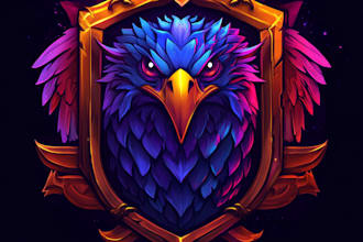 design fantasy game logo with cool unique magic style