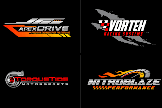 do motorsports car bike racing team or club logo design