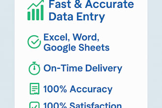 do fast and accurate data entry in excel, word, or online forms