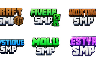 design a custom minecraft style logo for your server or project