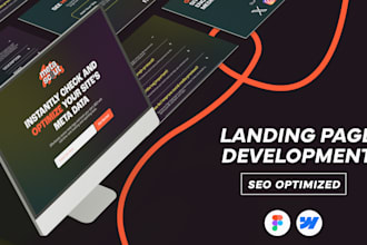 design high converting landing page in figma or webflow
