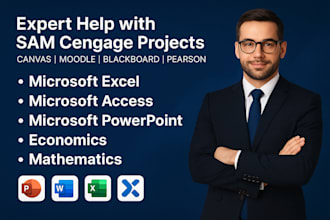 do ms office, access, powerpoint, word, excel projects sam cengage