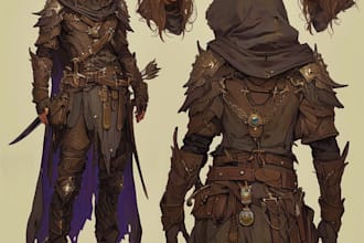 draw your d and d character illustration