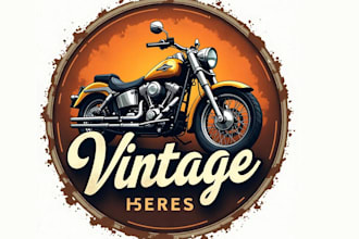 design high quality vintage motorcycle logo