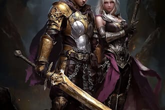 make game character art illustration for you