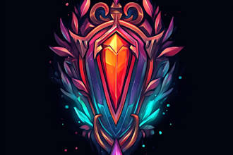 make fantasy game logo with cool unique magic style