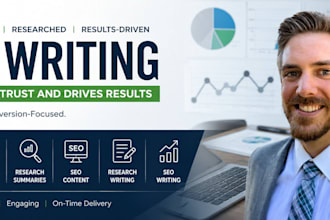 write b2b case studies, business reports, research summaries and SEO content