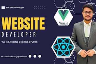 do fullstack web development in vue js with css5, html5 and with nodejs