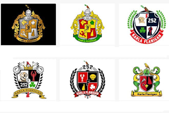design luxury regal heraldic family crest coat of arms logo
