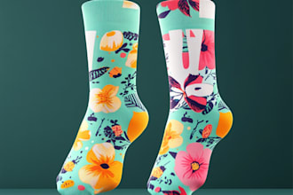 create a professional socks design of your brand