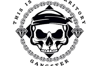 design a unique skull logo in short time