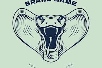 design a unique snake logo with original concept