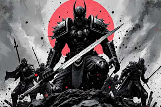 draw manga page custom dark berserk style art in high quality