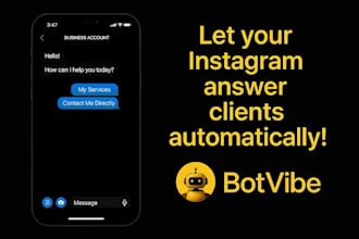 build a professional instagram and facebook chatbot for you
